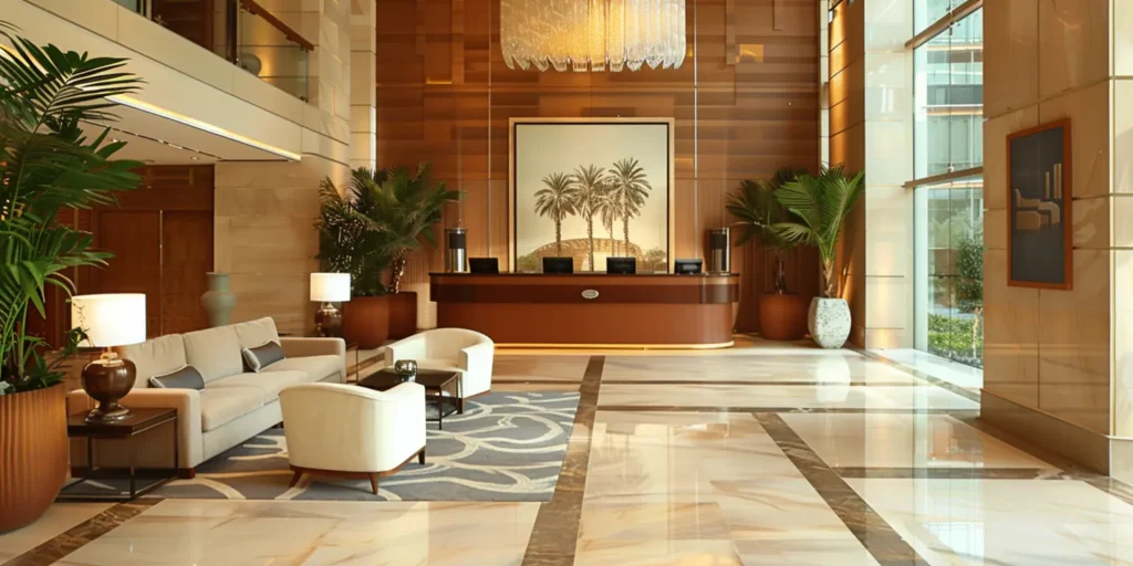 office reception and lounge area, office reception desk