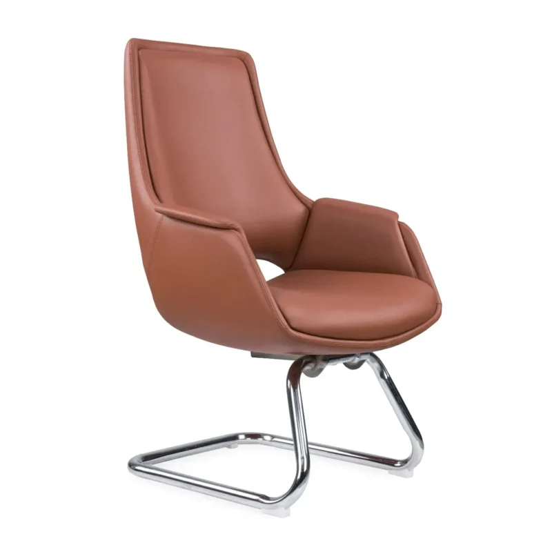 The premium, modern low-back leather visitor chair is the best choice for stylish and comfortable seating.