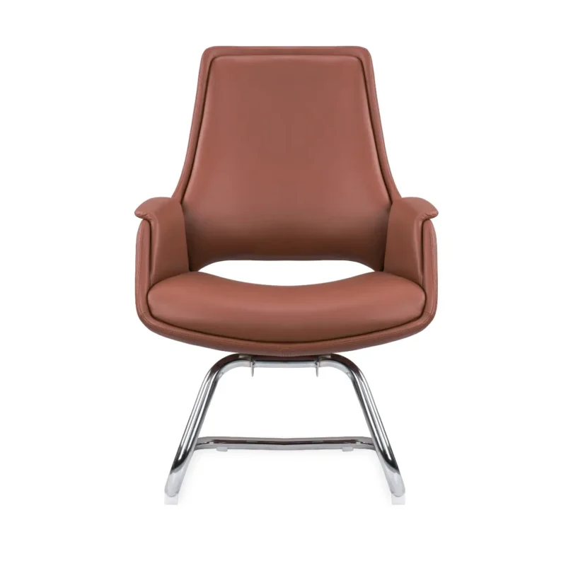 The premium, modern low-back leather visitor chair is the best choice for stylish and comfortable seating.